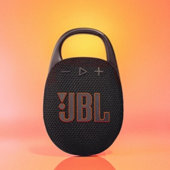 JBL CLIP5 belaidė garso kolonėlė, juoda arba mėlyna spalvos