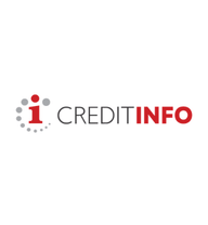 „Creditinfo Lietuva“ logotipas baltame fone.