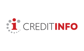 „Creditinfo Lietuva“ logotipas baltame fone.