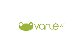 „Varle.lt“ logotipas baltame fone.